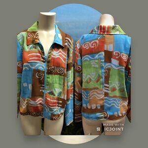 City Girl, Woman, Jacket Fall, Jacket multicolor, size M, Front zipper, New.!